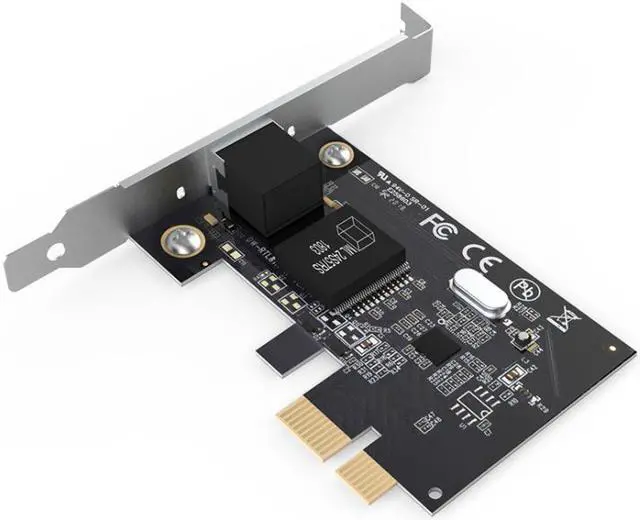 Alt view image 4 of 7 - Weastlinks Ethernet Gigabit LAN Adapter w/ Protective Cover 10/100/1000Mbps Network Card PCI-E RJ45 Converter Wake On Function