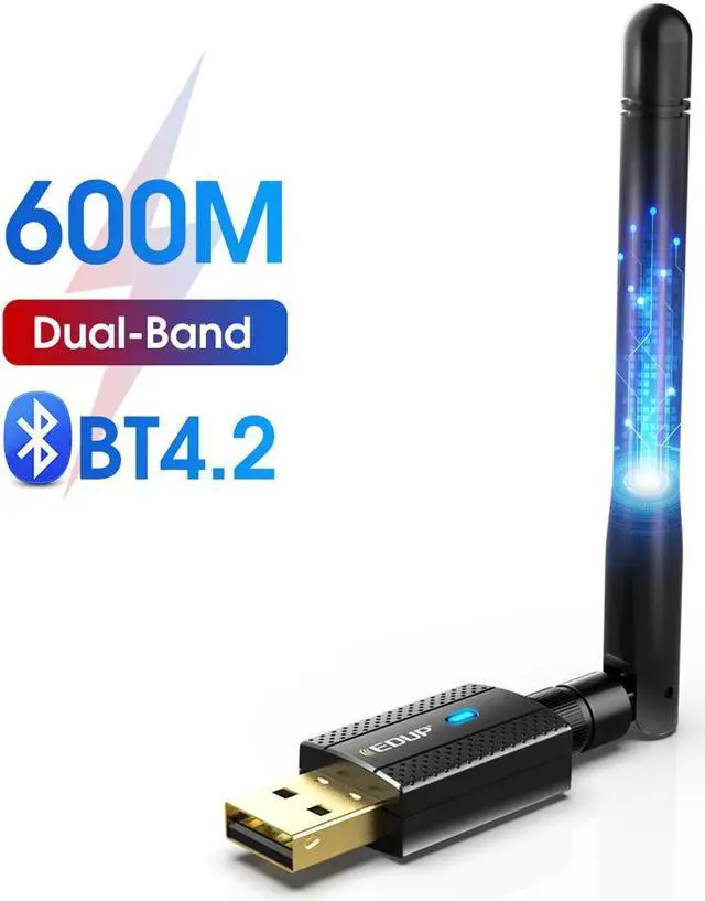 Main image of Weastlinks USB WIFI Bluetooth Adapter 600M AC Dual Band 2.4G/5G USB Ethernet WiFi Dongle Receiver Wireless Network Card for PC Laptop