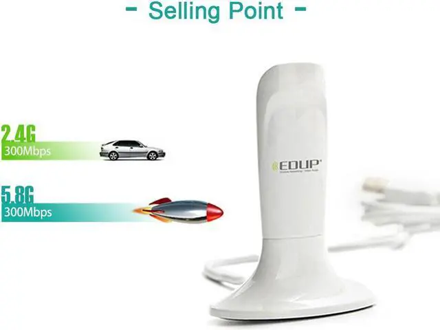 Alt view image 7 of 7 - Weastlinks Wireless 600Mbps USB Wifi Adapter Dual Band 2.4G/5GHz RTL8192DU Mini USB Computer Network Card Receiver 1.2m USB Cable