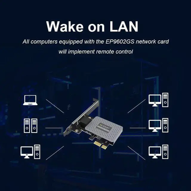 Alt view image 3 of 7 - Weastlinks Ethernet Gigabit LAN Adapter w/ Protective Cover 10/100/1000Mbps Network Card PCI-E RJ45 Converter Wake On Function