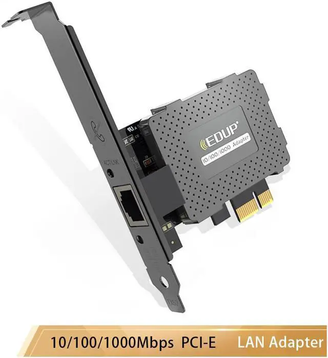 Main image of Weastlinks Ethernet Gigabit LAN Adapter w/ Protective Cover 10/100/1000Mbps Network Card PCI-E RJ45 Converter Wake On Function