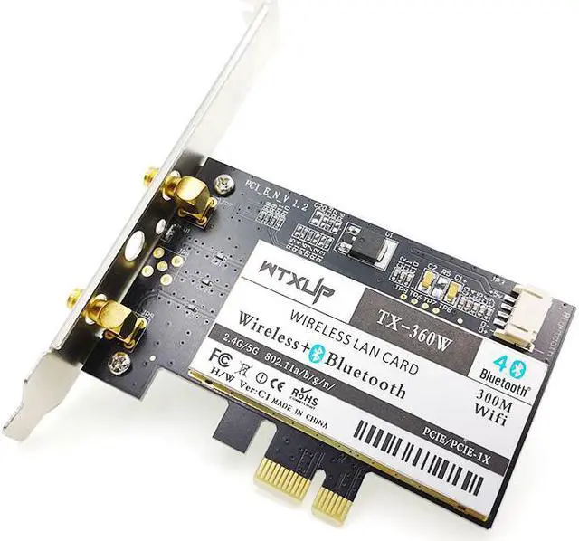 Alt view image 2 of 6 - Weastlinks N1202 AR5B22 2.4G 5G Adapter Lightweight Wireless WIFI Network Card Dual Band Multifunction Pcie For Desktop PC Bluetooth 4.0