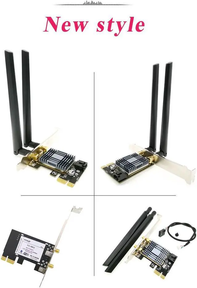 Alt view image 5 of 8 - Weastlinks N1202 AR5B22 2.4G 5G Adapter Lightweight Wireless WIFI Network Card Dual Band Multifunction Pcie For Desktop PC Bluetooth 4.0