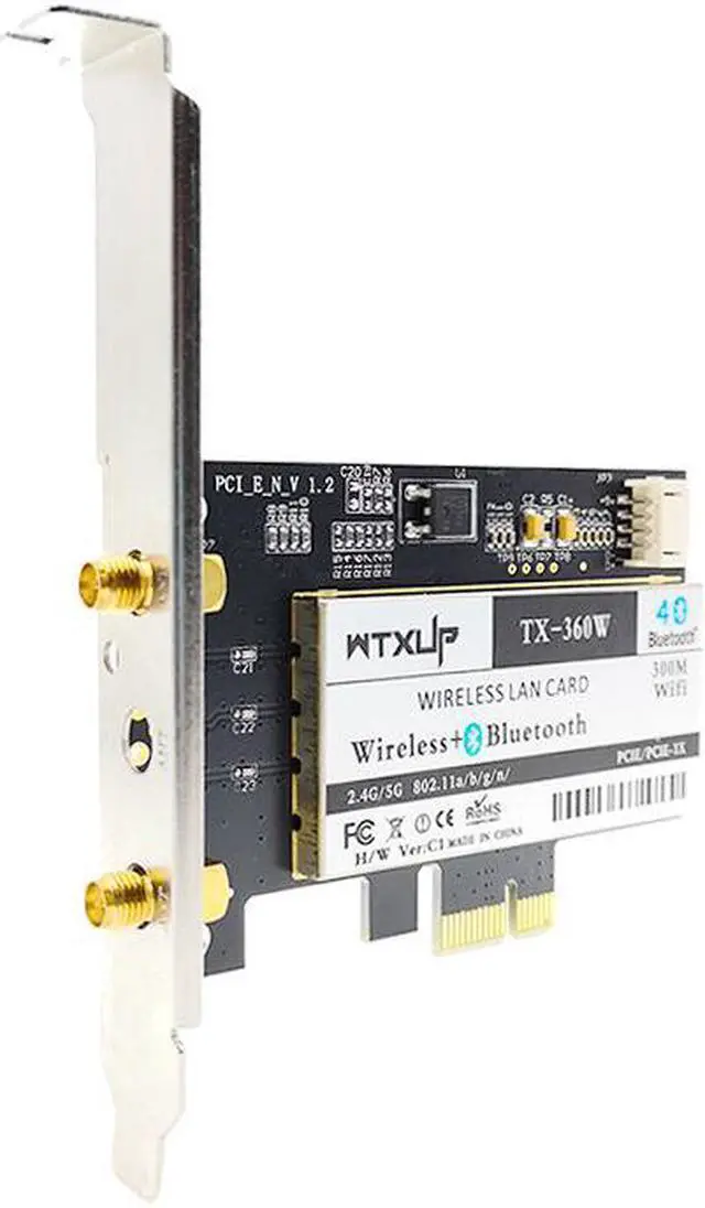 Alt view image 3 of 6 - Weastlinks N1202 AR5B22 2.4G 5G Adapter Lightweight Wireless WIFI Network Card Dual Band Multifunction Pcie For Desktop PC Bluetooth 4.0