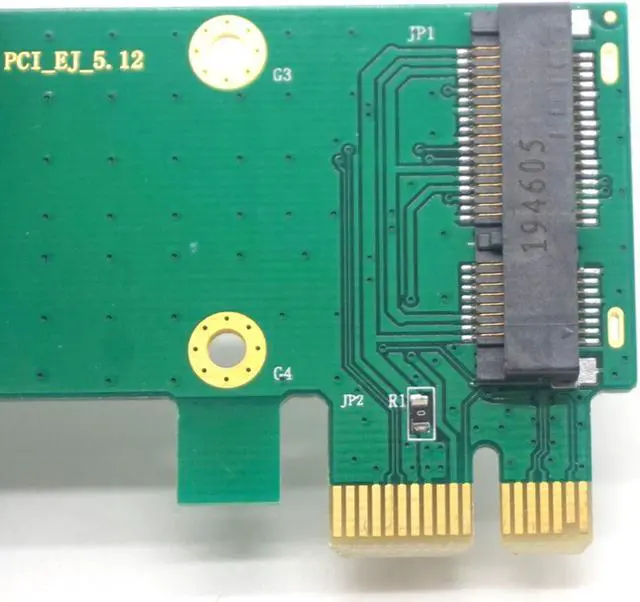 Alt view image 3 of 7 - Weastlinks Mini PCI-E to PCI-E 1X Desktop Adapter Convertor with Two Antennas for Wireless Wifi Network Card