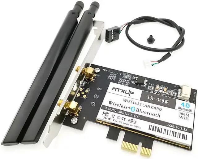 Alt view image 4 of 6 - Weastlinks N1202 AR5B22 2.4G 5G Adapter Lightweight Wireless WIFI Network Card Dual Band Multifunction Pcie For Desktop PC Bluetooth 4.0