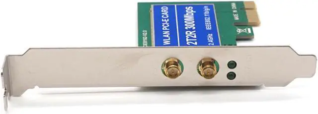 Alt view image 4 of 7 - Weastlinks PCIe Wireless 300Mbps Internal PCIe WiFi Card PCI Express Network Card For PC Desktop 2.4 GHz Dual Antenna PCI-e WLAN Card