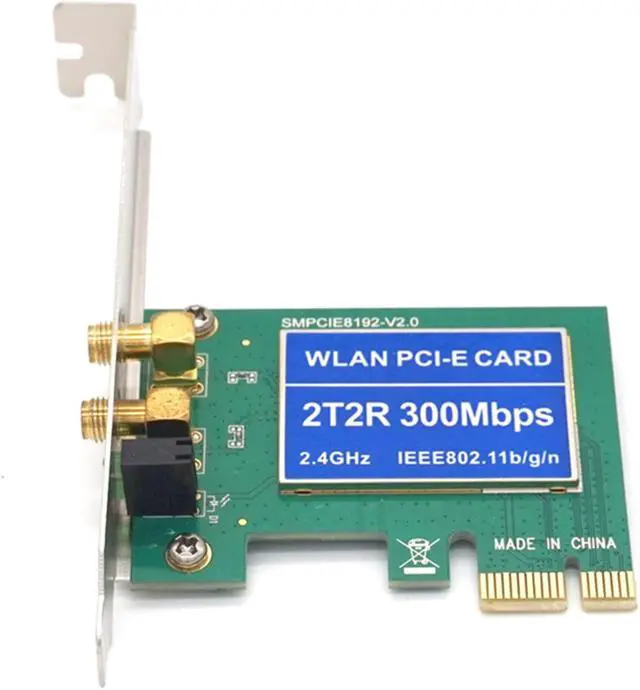 Alt view image 6 of 7 - Weastlinks PCIe Wireless 300Mbps Internal PCIe WiFi Card PCI Express Network Card For PC Desktop 2.4 GHz Dual Antenna PCI-e WLAN Card