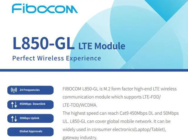 Alt view image 7 of 7 - Weastlinks Fibocom L850-GL M.2 Card FRU 01AX792 4G LTE Wireless Module Lenovo ThinkPad X1 Carbon Gen6 X280 T580 T480s L480 X1 Yoga Gen 3