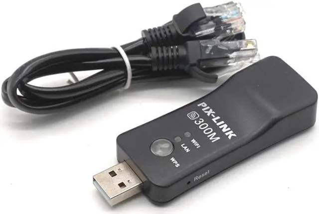 Alt view image 7 of 7 - Weastlinks 300Mpbs USB Portable Wireless WiFi Smart TV Network Adapter Universal HDTV RJ45 Repeater AP WPS for Samsung LG Sony XiaoMi TV
