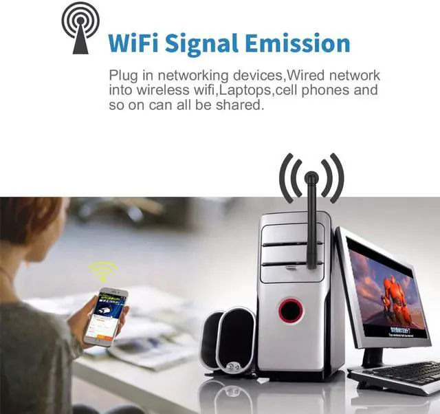 Alt view image 4 of 7 - Weastlinks USB Wifi Adapter 5.8GHz+2.4GHz Wi-fi Receiver High Speed 600Mbps Wi-fi Antenna Wireless PC Network Card 802.11ac