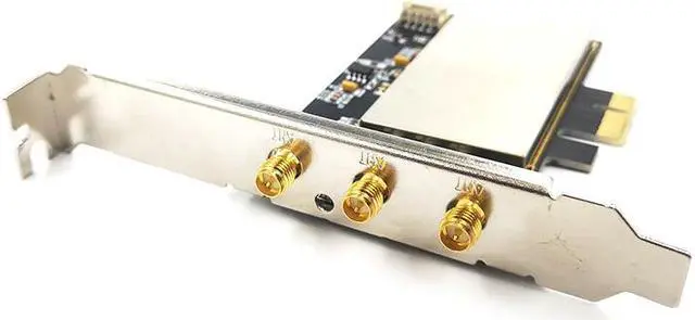 Alt view image 6 of 7 - Weastlinks BCM94360CSAX BCM943602CS Bcm94331CSAX desktop PCI-e PCIE 1x 16x PC wifi + bluetooth Adapter Converter for Apple WLAN Card