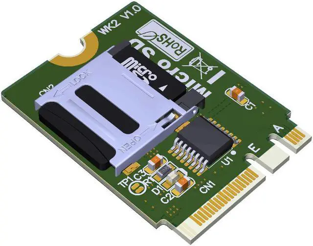 Alt view image 2 of 5 - Weastlinks M.2 NGFF key A.E To Micro sd sdhc sdxc TF card Reader T-Flash Card M.2 A+E Adapter