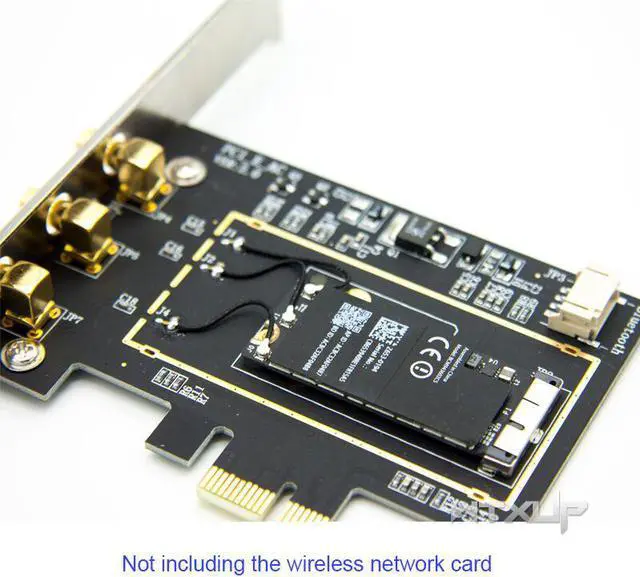 Alt view image 5 of 7 - Weastlinks BCM94360CSAX BCM943602CS Bcm94331CSAX desktop PCI-e PCIE 1x 16x PC wifi + bluetooth Adapter Converter for Apple WLAN Card