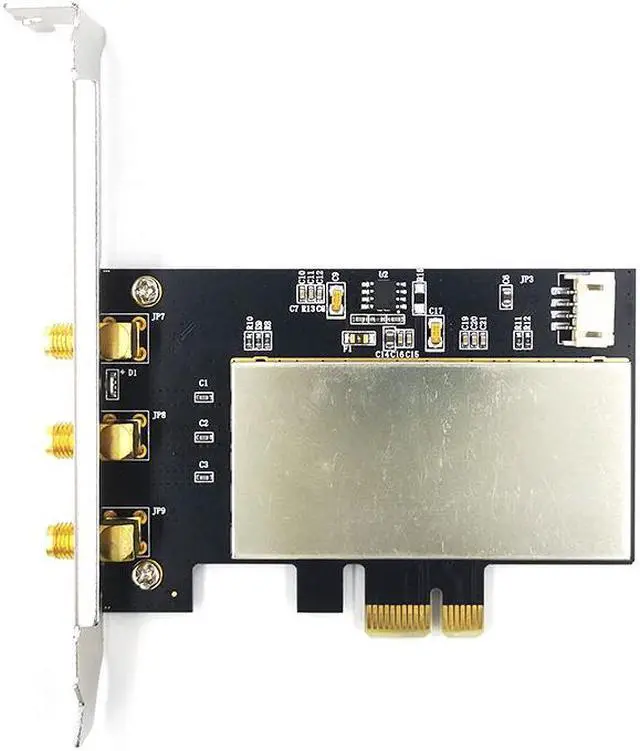 Alt view image 3 of 7 - Weastlinks BCM94360CSAX BCM943602CS Bcm94331CSAX desktop PCI-e PCIE 1x 16x PC wifi + bluetooth Adapter Converter for Apple WLAN Card