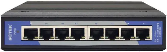 Main image of Weastlinks 8 port industrial grade non-managed Ethernet switch 10/100Mbps auto negotiation full duplex half duplex Auto MDI/MDI-X UT-6408