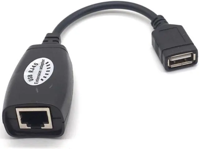 Alt view image 3 of 7 - Weastlinks USB 2.0 Male To Female Cat6 Cat5 Cat5e 6 Rj45 LAN Ethernet Network Extender Extension Repeater Adapter Converter Cable