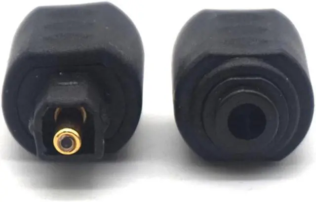 Alt view image 2 of 7 - Weastlinks 2PCS 3.5mm Black Mini Optical Audio Adapter Female Jack Plug to Digital Toslink Male Plug