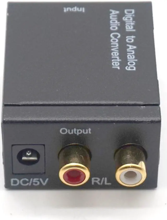 Alt view image 4 of 7 - Weastlinks Digital to Analog Audio Converter Toslink SPDIF Coax To Analog RCA Audio Converter Adapter + Fiber Optic Cable