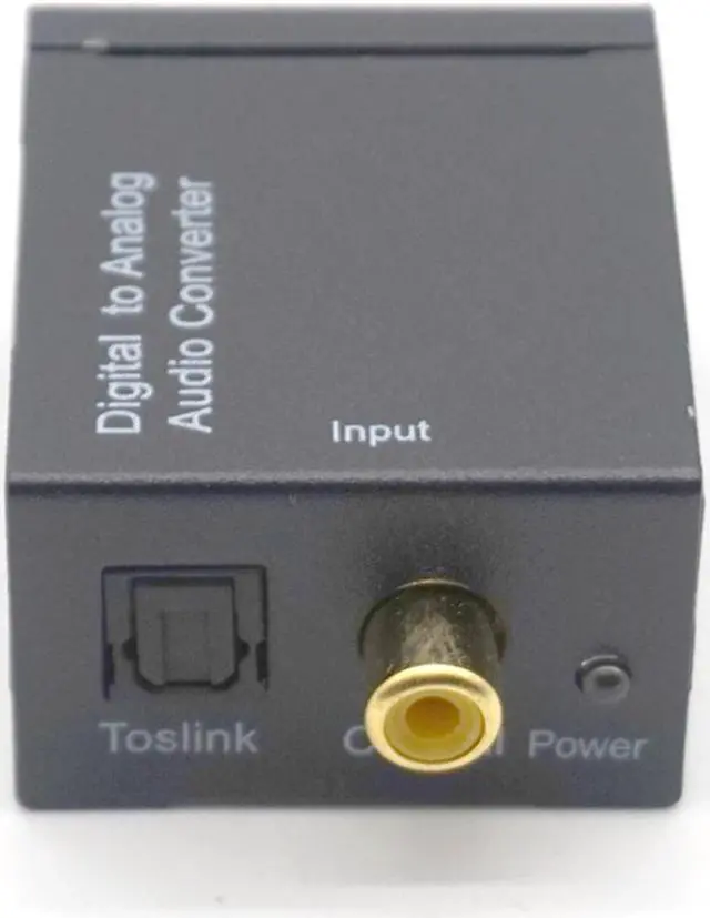 Alt view image 3 of 7 - Weastlinks Digital to Analog Audio Converter Toslink SPDIF Coax To Analog RCA Audio Converter Adapter + Fiber Optic Cable