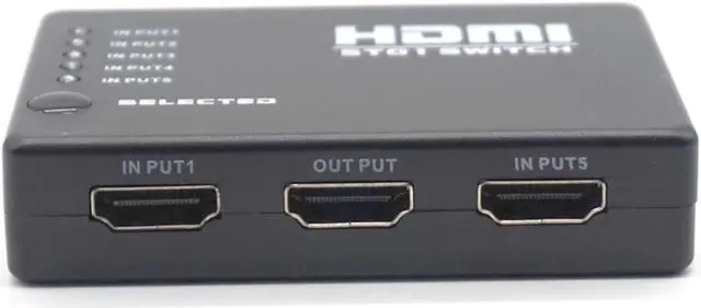 Alt view image 5 of 7 - Weastlinks 5 In 1 Out 5 Port Video HDMI Switch Selector Switcher Splitter Hub IR Remote 1080P For HDTV PS3 DVD