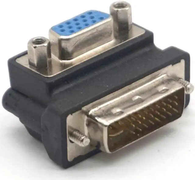 Main image of Weastlinks 2PCS DVI to VGA Converter Adaptor 90 Degree DVI-I 24+5 Male to VGA HD15 Female Adapter Monitors Graphic Video HD 1080P Connector Plug