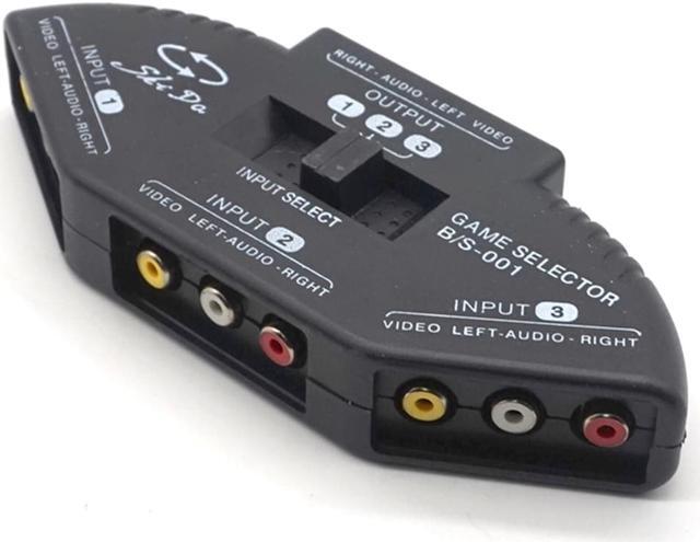 Alt view image 3 of 7 - Weastlinks 3 in 1 Out Audio Video Signal AV RCA Switch Switcher Selector Box Converter Splitter for DVD VCD VCR DV