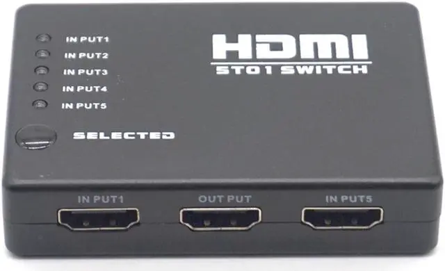 Alt view image 2 of 7 - Weastlinks 5 In 1 Out 5 Port Video HDMI Switch Selector Switcher Splitter Hub IR Remote 1080P For HDTV PS3 DVD