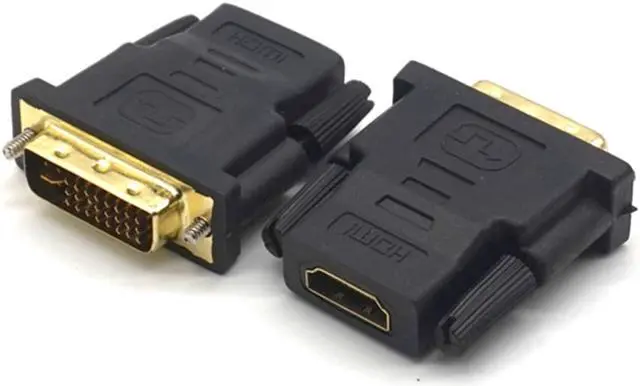 Alt view image 2 of 7 - Weastlinks 2Pcs Gold Plated DVI-I Dual Link (24+5 pin) Male to HDMI Standard Female Adapter Pro DVI to HDMI Converter for HDTV LCD DVD