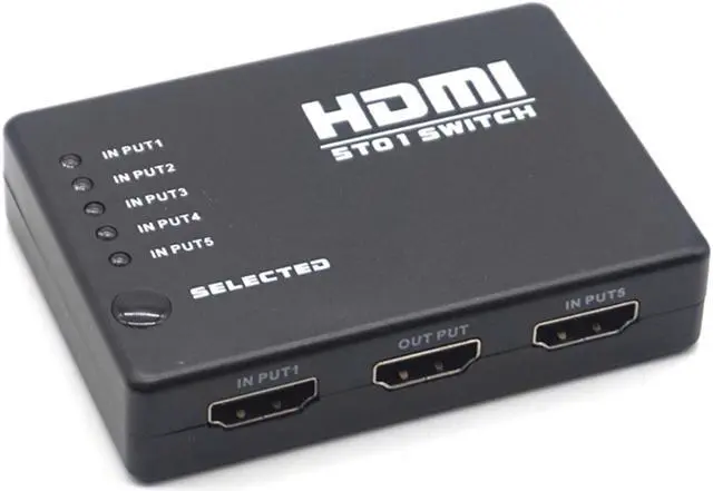 Main image of Weastlinks 5 In 1 Out 5 Port Video HDMI Switch Selector Switcher Splitter Hub IR Remote 1080P For HDTV PS3 DVD