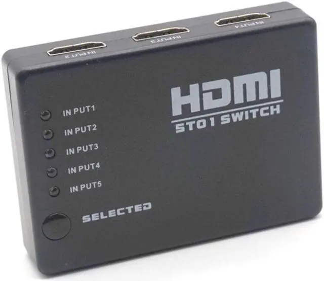 Alt view image 6 of 7 - Weastlinks 5 In 1 Out 5 Port Video HDMI Switch Selector Switcher Splitter Hub IR Remote 1080P For HDTV PS3 DVD