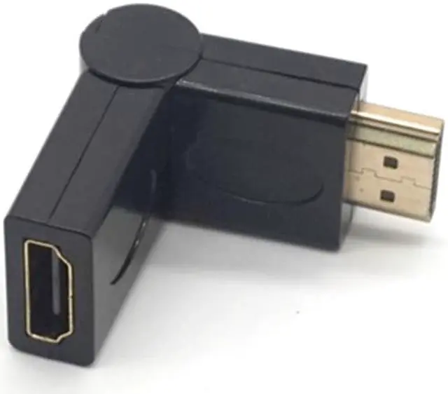 Alt view image 7 of 7 - Weastlinks HDMI Male to HDMI Female Cable Adapter Converter Right Angle 180 Degrees Rotate Extender for 3D 1080P HDTV XBOX PS3 DVD