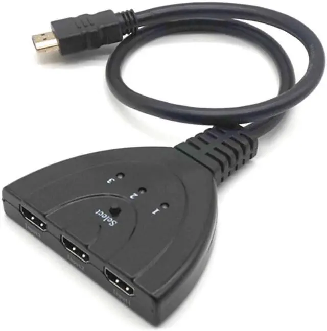 Alt view image 7 of 7 - Weastlinks 3 Port HDMI Splitter Adapter Cable 1080P HDMI Switcher HDMI Switch 3 in 1 out Port Switch Hub for HDTV Xbox PS3 PS4