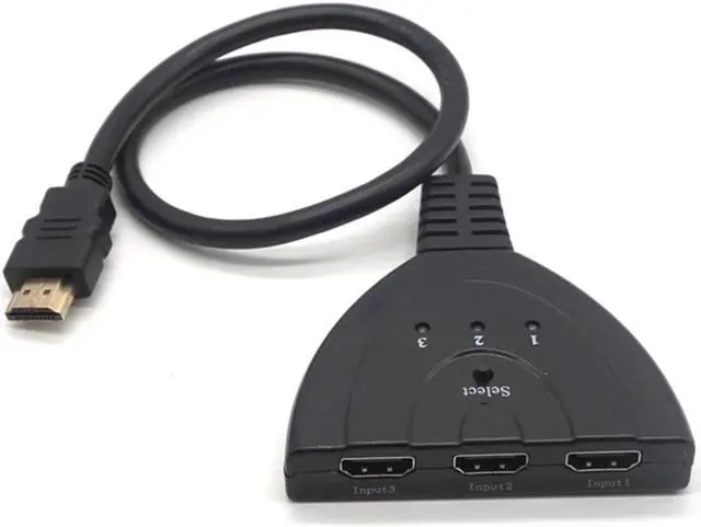 Alt view image 2 of 7 - Weastlinks 3 Port HDMI Splitter Adapter Cable 1080P HDMI Switcher HDMI Switch 3 in 1 out Port Switch Hub for HDTV Xbox PS3 PS4