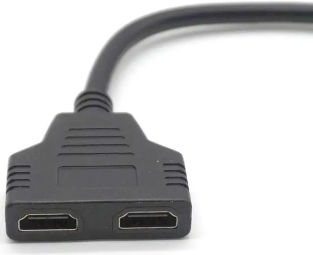 Alt view image 4 of 7 - Weastlinks HDMI-compatible Splitter Cable 1 Male To Dual HDMI-compatible 2 Female HDMI 1 to 2 Y Splitter Adapter in HD LED LCD TV 30cm