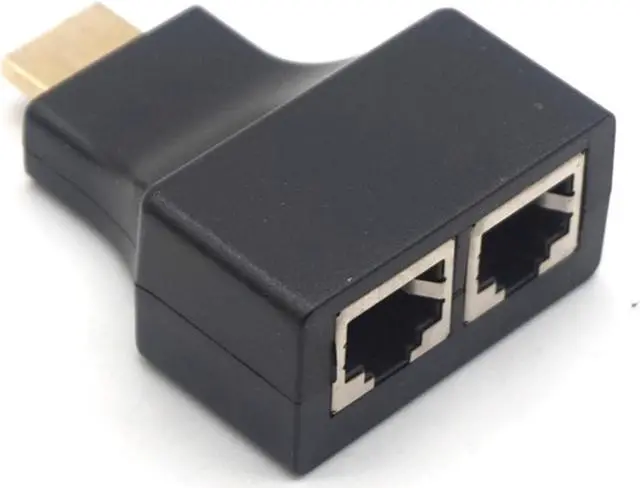 Alt view image 3 of 7 - Weastlinks 2Pcs/Set HDMI To Dual RJ45 Female CAT5E CAT6 UTP LAN Ethernet 1080P HDMI Extender Converter Adapter For HDTV HDPC PS3 STB