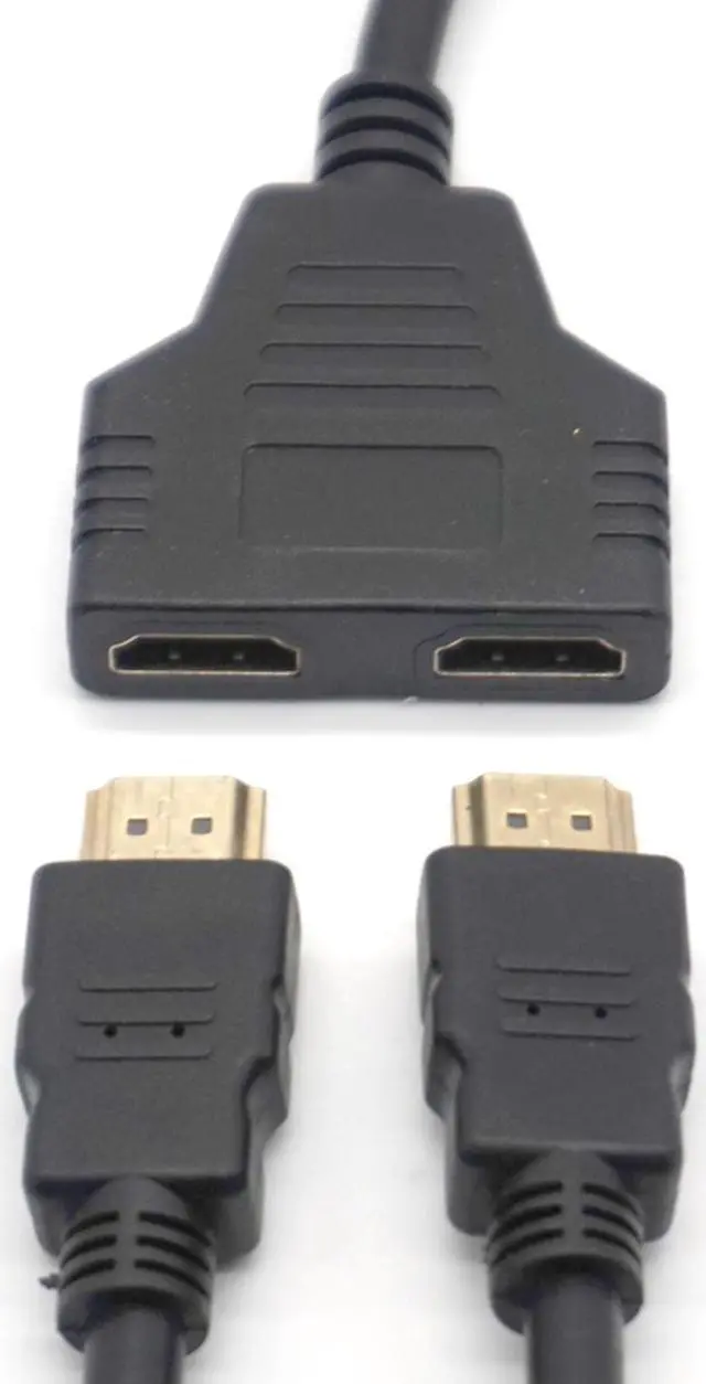 Alt view image 6 of 7 - Weastlinks HDMI-compatible Splitter Cable 1 Male To Dual HDMI-compatible 2 Female HDMI 1 to 2 Y Splitter Adapter in HD LED LCD TV 30cm