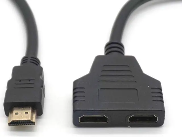 Alt view image 5 of 7 - Weastlinks HDMI-compatible Splitter Cable 1 Male To Dual HDMI-compatible 2 Female HDMI 1 to 2 Y Splitter Adapter in HD LED LCD TV 30cm