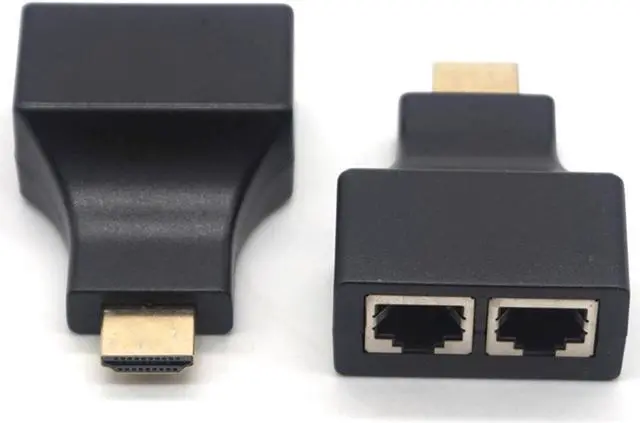 Alt view image 6 of 7 - Weastlinks 2Pcs/Set HDMI To Dual RJ45 Female CAT5E CAT6 UTP LAN Ethernet 1080P HDMI Extender Converter Adapter For HDTV HDPC PS3 STB