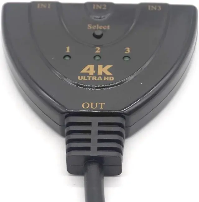 Alt view image 5 of 7 - Weastlinks 4K*2K 3D Mini 3 Port HDMI Switch 1.4 4K Switcher HDMI Splitter 3 in 1 out Port Hub for DVD HDTV Xbox PS3 PS4