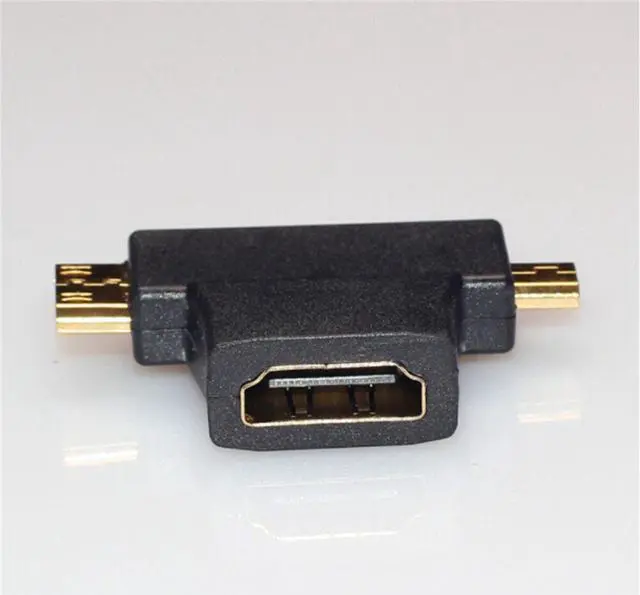 Alt view image 5 of 7 - Weastlinks 2PCS 3 in 1 HDMI Adapter Micro HDMI male + Mini HDMI male to HDMI 1.4 Female Cable Adapter Converter for HDTV 1080P HDMI Cables