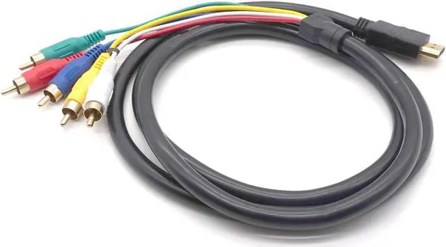 Alt view image 2 of 7 - Weastlinks HDMI Male to 5 RCA Cable of 5FT / 1.5M HDMI Male to 5 RCA Male RGB Audio Video AV Adapter Cable Cord Wire