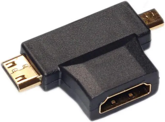 Alt view image 2 of 7 - Weastlinks 2PCS 3 in 1 HDMI Adapter Micro HDMI male + Mini HDMI male to HDMI 1.4 Female Cable Adapter Converter for HDTV 1080P HDMI Cables