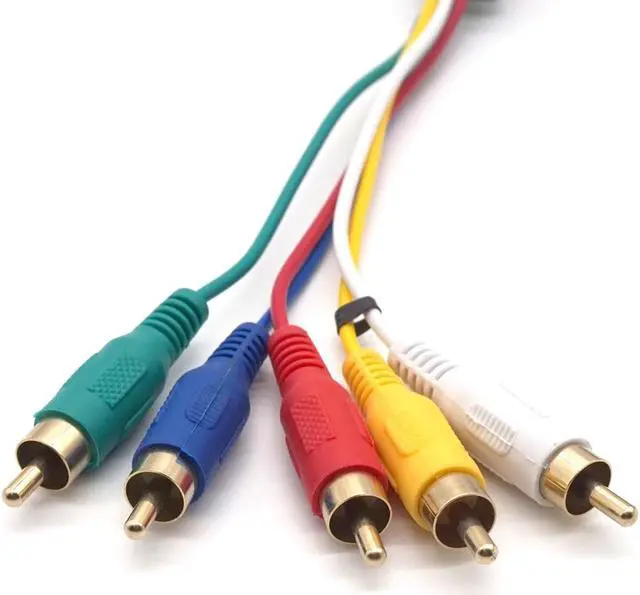 Alt view image 4 of 7 - Weastlinks HDMI Male to 5 RCA Cable of 5FT / 1.5M HDMI Male to 5 RCA Male RGB Audio Video AV Adapter Cable Cord Wire