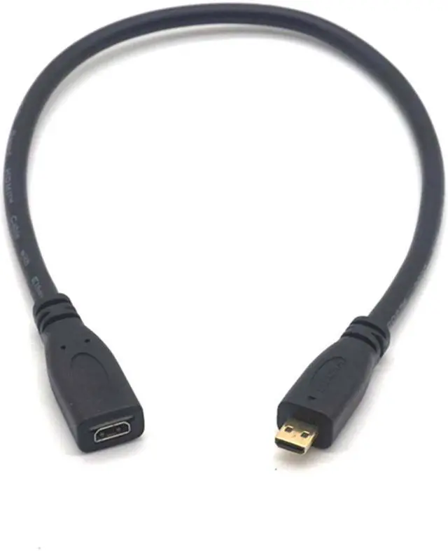 Alt view image 2 of 7 - Weastlinks D type Micro HDMI Male to Micro HDMI Female M/F Extension Cable 30cm