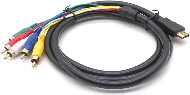 Alt view image 7 of 7 - Weastlinks HDMI Male to 5 RCA Cable of 5FT / 1.5M HDMI Male to 5 RCA Male RGB Audio Video AV Adapter Cable Cord Wire