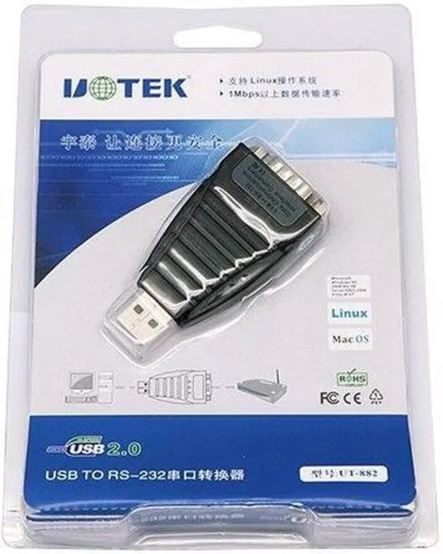Alt view image 4 of 6 - Weastlinks UT-882 USB2.0 to RS-232 Convertor High Speed USB 2.0 to Serial RS-232 DB-9 Converter ASIC chipset
