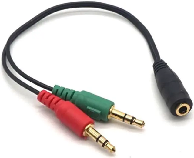 Alt view image 5 of 6 - Weastlinks 2PCS 3.5mm Y Splitter 2 Jack Male to 1 Female Headphone Mic Audio Adapter Cable 3.5mm Female to 2 Male Extension Cable