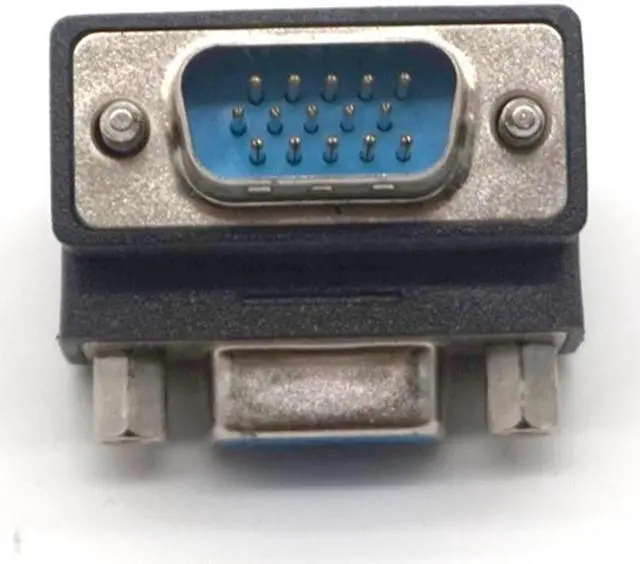 Alt view image 4 of 6 - Weastlinks 2PCS Audio Video Cables Right Angle 90 Degree DB 9 Pin VGA SVGA Male to Female Converter Angle Adapter