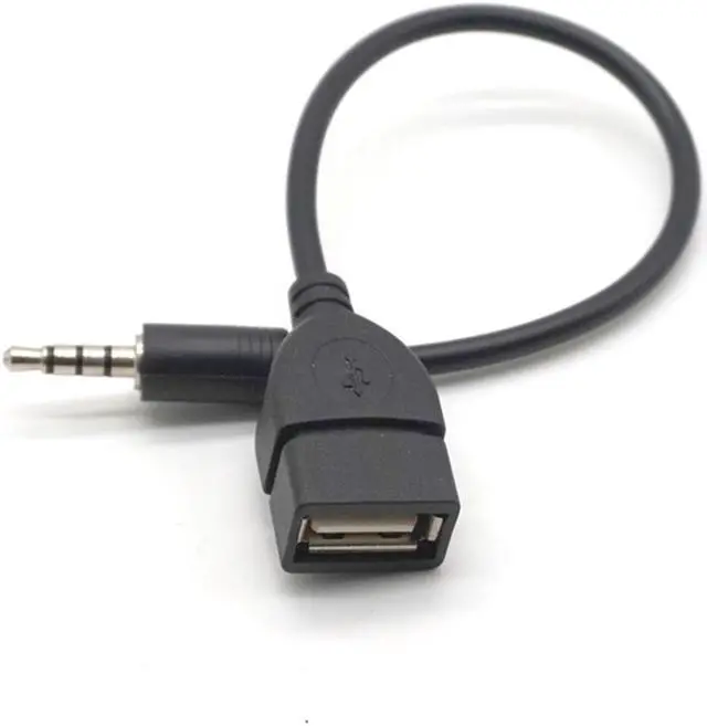 Main image of Weastlinks 2PCS Car MP3 Player Converter 3.5 mm Male AUX Audio Jack Plug To USB 2.0 Female Converter Cable Cord Adapter